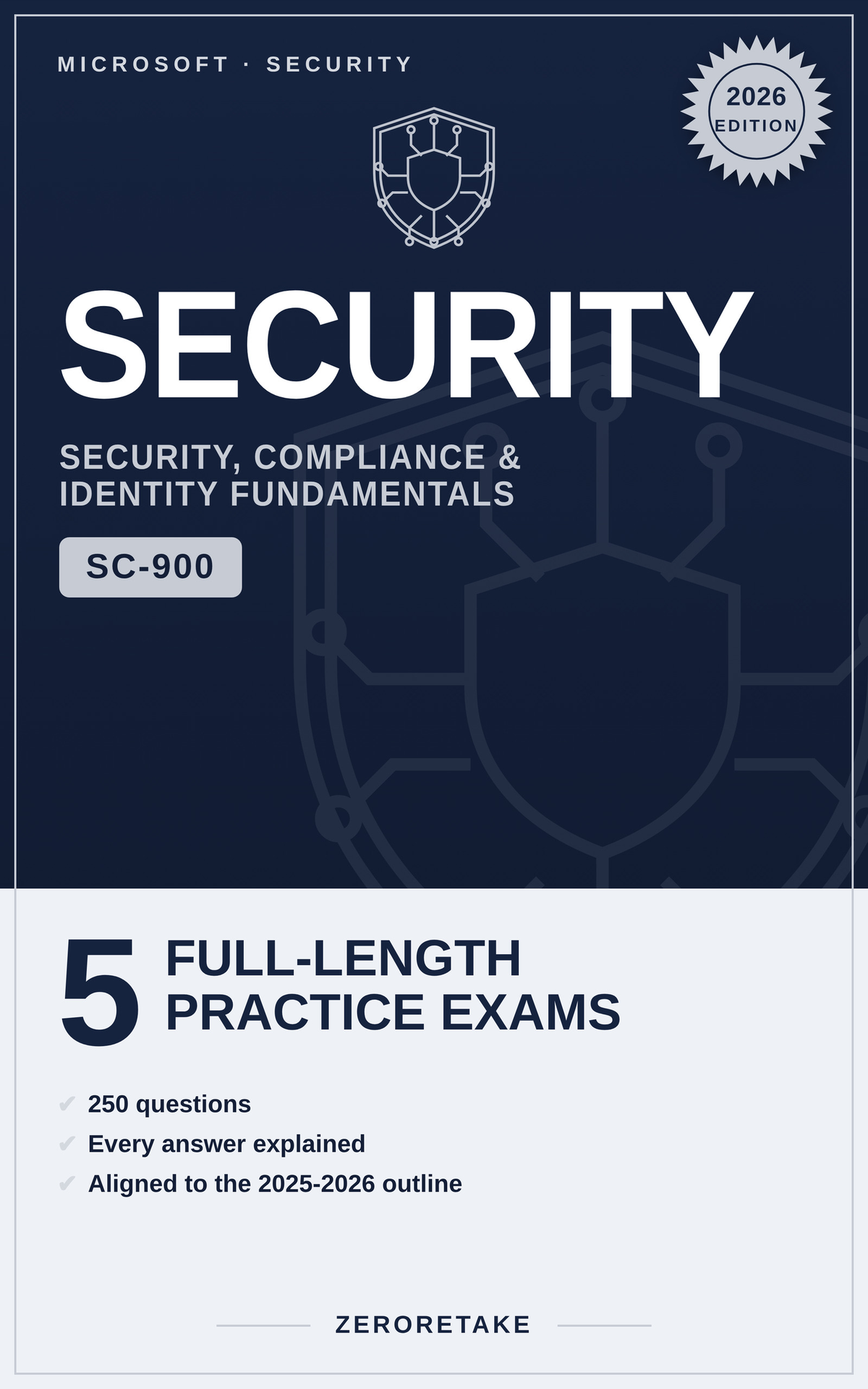 Microsoft SC-900 Security Fundamentals Practice Tests book cover